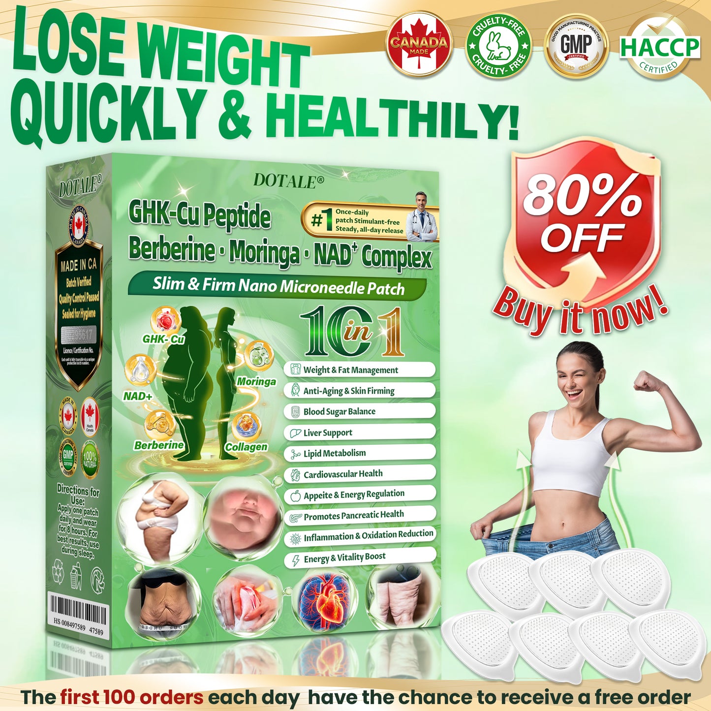 𝑫𝑶𝑻𝑨𝑳𝑬® 𝑺𝒍𝒊𝒎 & 𝑭𝒊𝒓𝒎 𝑵𝒂𝒏𝒐 𝑴𝒊𝒄𝒓𝒐𝒏𝒆𝒆𝒅𝒍𝒆 𝑷𝒂𝒕𝒄𝒉🛒𝒘𝒊𝒕𝒉 𝑮𝑯𝑲-𝑪𝒖 𝑷𝒆𝒑𝒕𝒊𝒅𝒆 · 𝑩𝒆𝒓𝒃𝒆𝒓𝒊𝒏𝒆 · 𝑴𝒐𝒓𝒊𝒏𝒈𝒂 · 𝑵𝑨𝑫⁺ 𝑪𝒐𝒎𝒑𝒍𝒆𝒙 𝐅𝐨𝐫 𝐨𝐛𝐞𝐬𝐢𝐭𝐲, 𝗟𝗼𝗼𝘀𝗲 𝘀𝗸𝗶𝗻,𝐝𝐢𝐚𝐛𝐞𝐭𝐞𝐬, 𝐬𝐥𝐞𝐞𝐩 𝐚𝐩𝐧𝐞𝐚, 𝐣𝐨𝐢𝐧𝐭 𝐢𝐬𝐬𝐮𝐞𝐬, 𝐚𝐧𝐝 𝐦𝐨𝐫𝐞